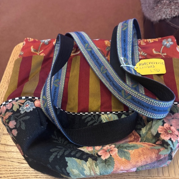 Unique MACKENZIE-CHILDS SIGNATURE HANDLES FLORAL Bag Purse - Picture 5 of 7
